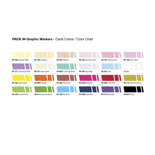 MTN 94 Graphic Marker Pastel Set 24szt