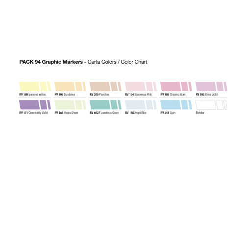 MTN 94 Graphic Marker Pastel Set 12szt