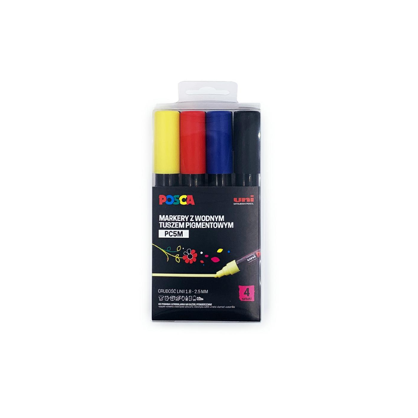 Zestaw markerów Posca PC-5M Set 4szt