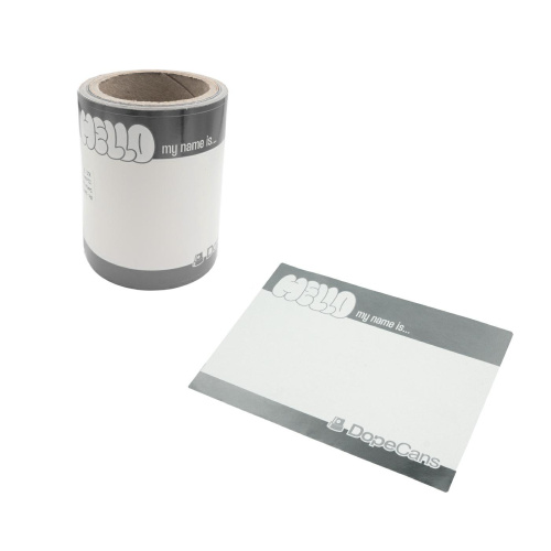 Wlepki Dope Hello My Name Is Silver Metallic